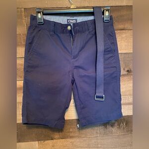Chaps Boys Navy Blue Dress Shorts with Belt. Size 12.